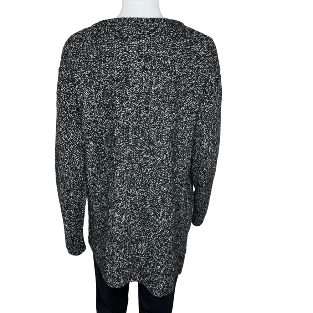 Athleta Northern Lights Asymmetrical Sweater Women Marled Gray Knit L - Picture 4 of 7